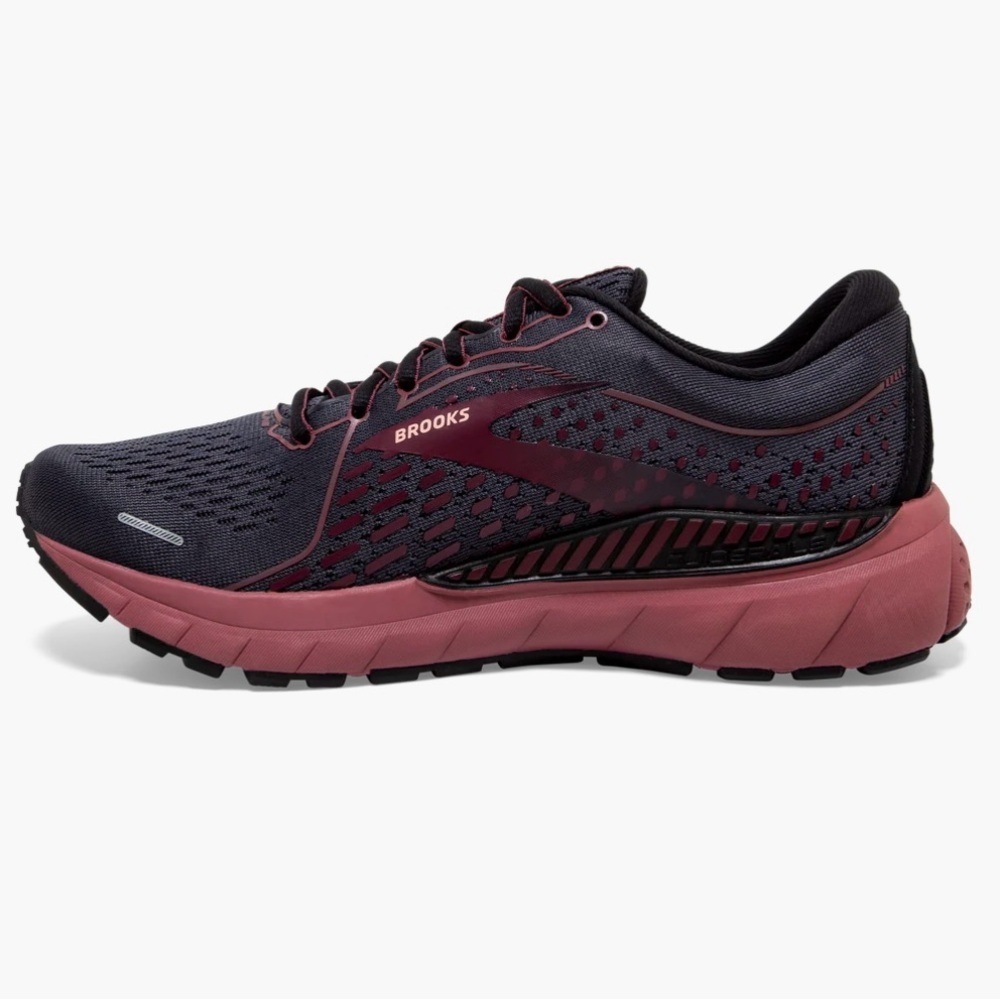 Brooks Black and burgundy Athletic Shoes with Mesh Upper Sz 9 - Picture 5 of 11